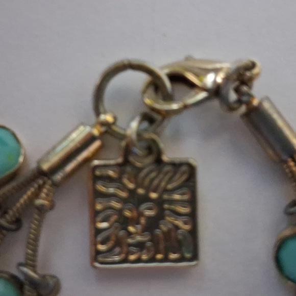 Anne Klein Elegant Gold and Turquoise Bracelet - Picture 2 of 3